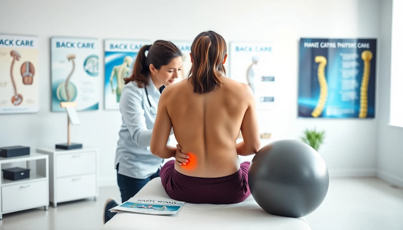 Evaluate low back pain causes with a chiropractor in a professional setting, demonstrating treatment.