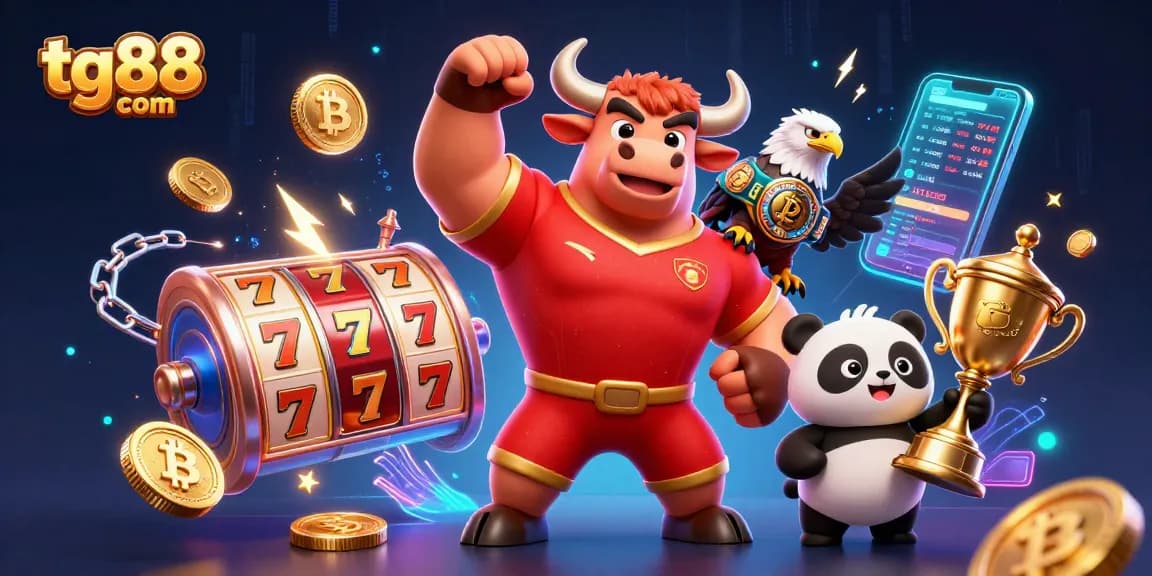 Engage with tg88 com's thrilling casino experience featuring vibrant characters celebrating victory.