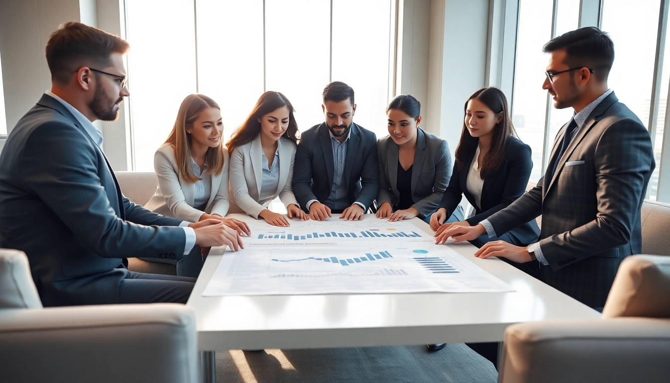 Acquisition Planning teamwork in a modern office environment, highlighting collaboration.