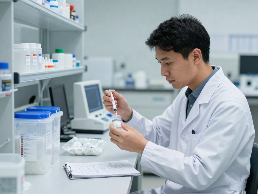 How peptides are stored and reconstituted in a professional laboratory setting