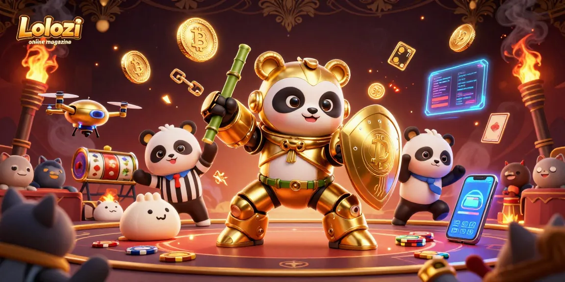 Lolozi online magazine features an energetic 3D casino scene with whimsical characters and vibrant gambling elements.