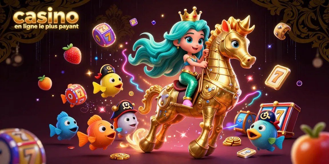 Découvrez le casino en ligne le plus payant avec une princesse sirène et des éléments de jackpot lumineux.