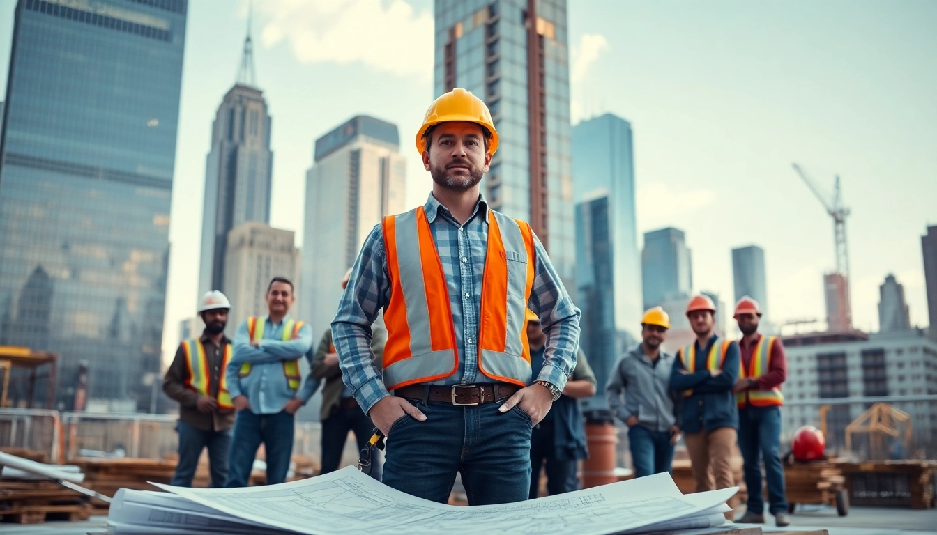New York General Contractor supervising a vibrant construction project in NYC.