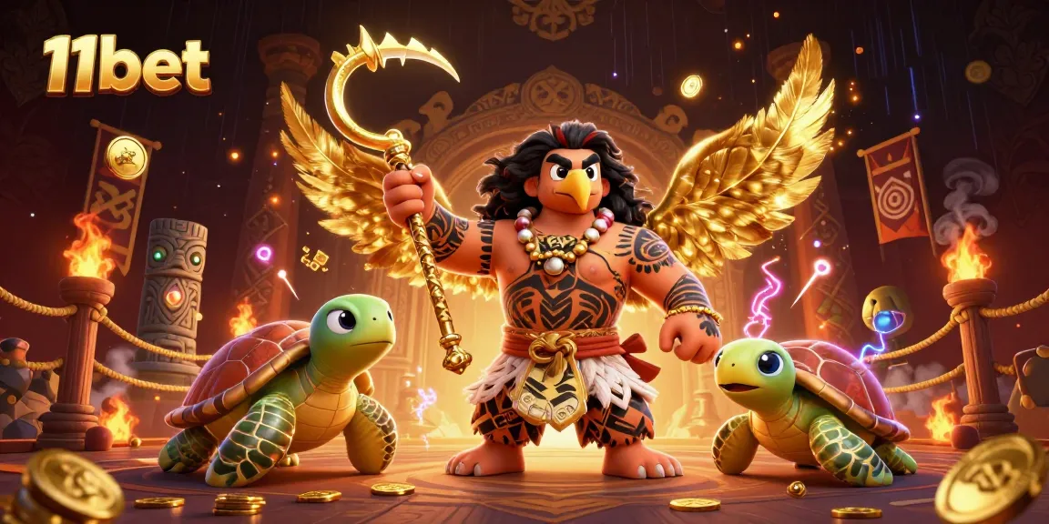 Engage in thrilling bets with 11bet in a vibrant online casino illustration featuring dynamic characters.