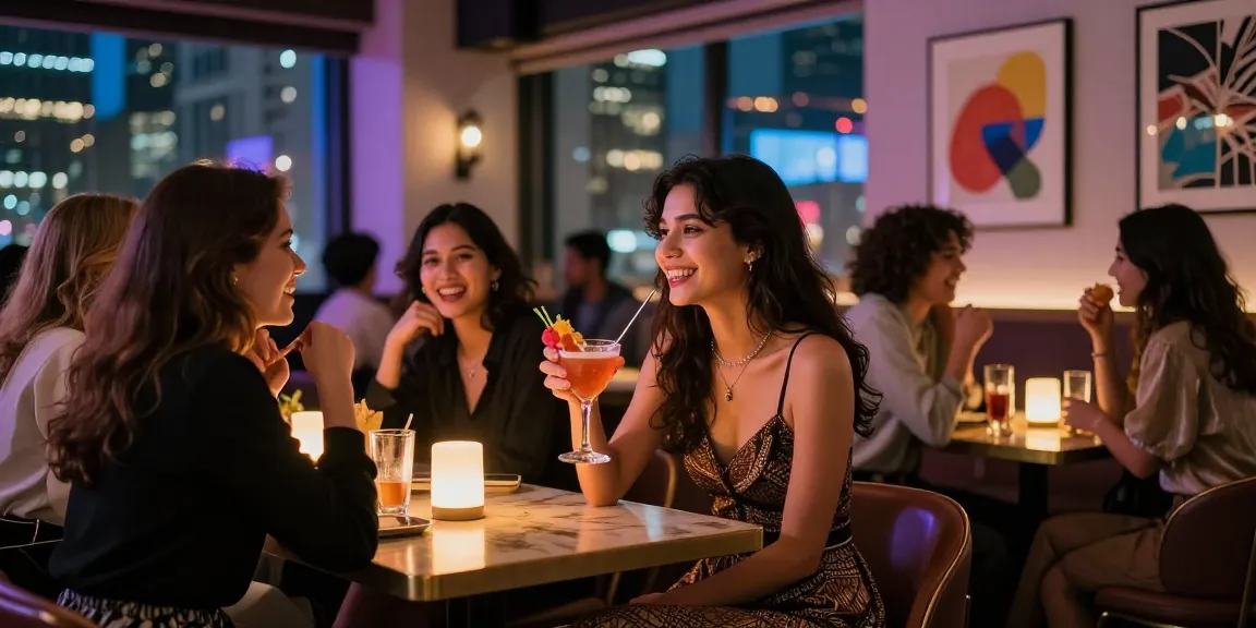 Gái gọi tận hưởng không khí sôi động tại quán bar sang trọng