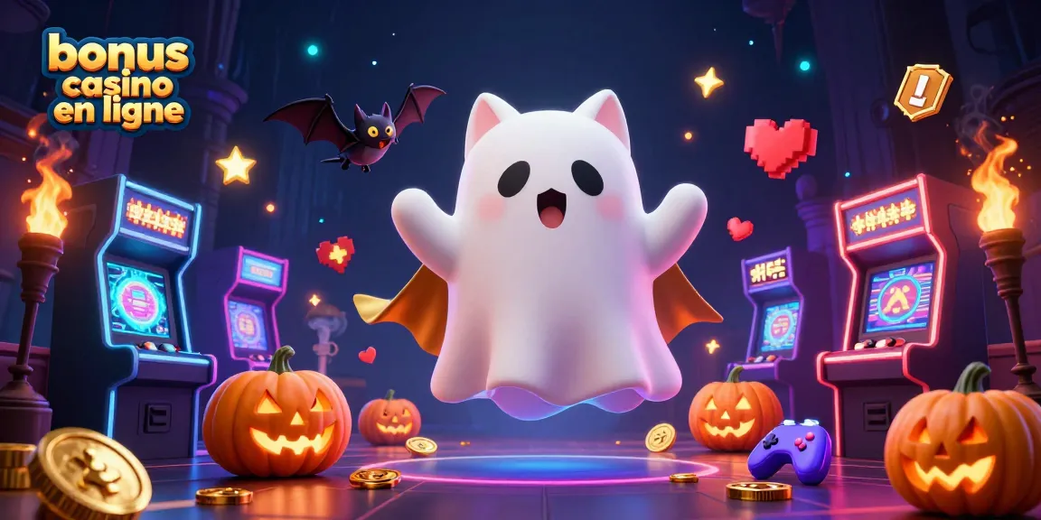 Vivez une expérience excitante avec des jeux de casino, bonus casino en ligne illuminé par des citrouilles souriantes.