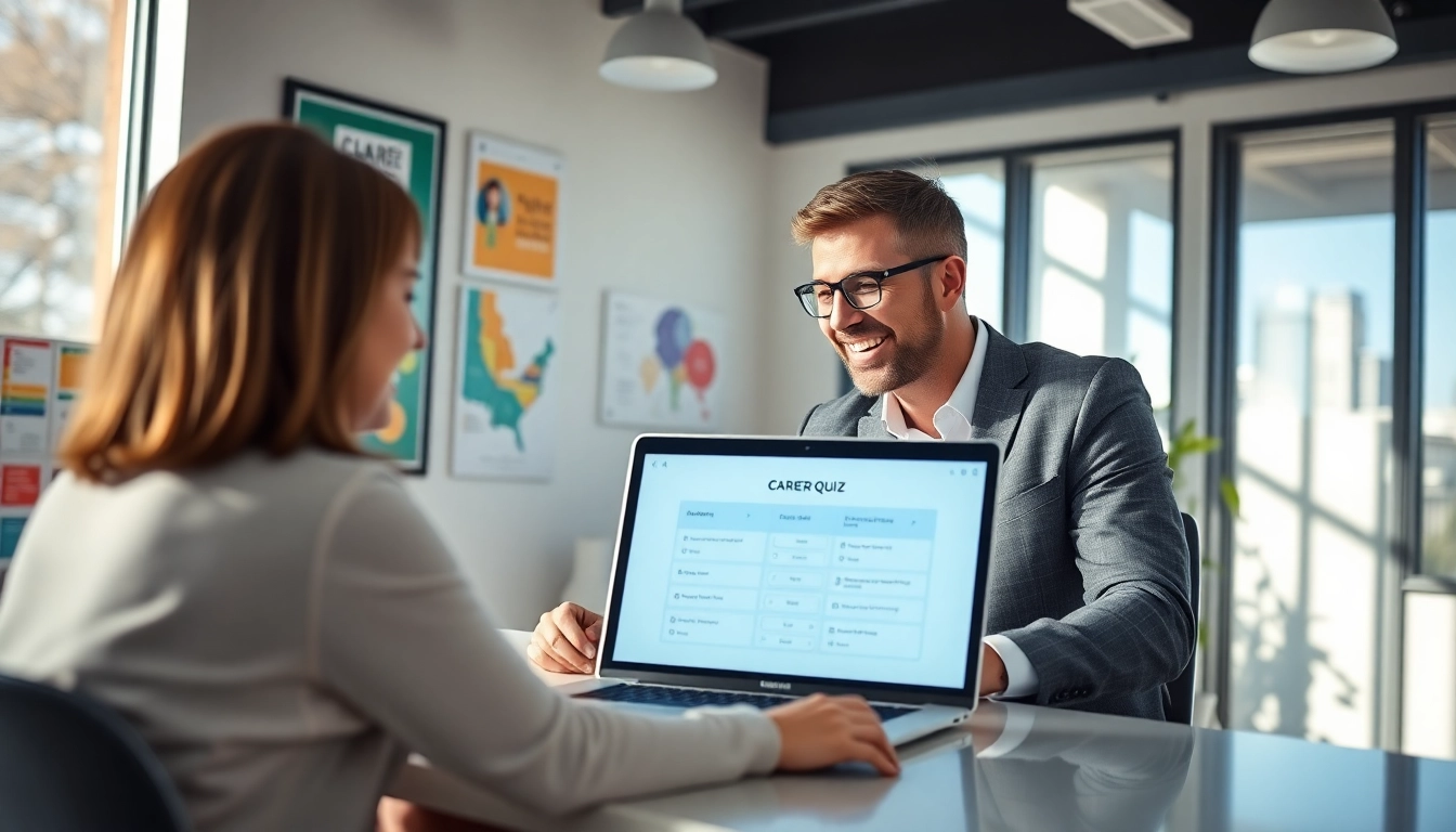 How to find my perfect career match with a professional advisor in an inviting office setting.