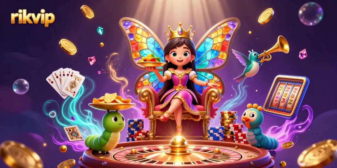 Experience the thrilling world of rikvip with a vibrant 3D casino scene, showcasing exciting game elements.