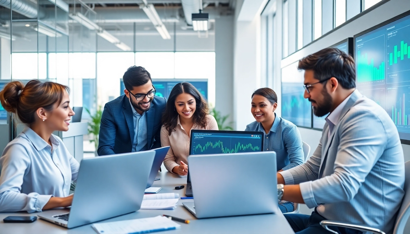 Team collaboration at an ai marketing agency using advanced technology and analytics tools.