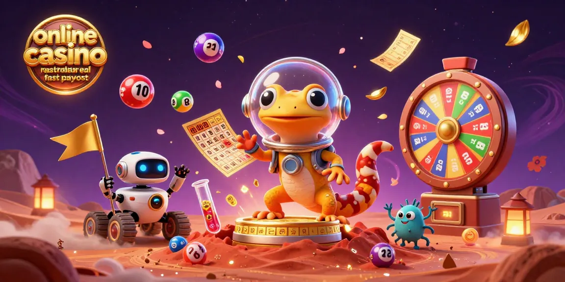 Experience online casino australia real money fast payout with thrilling games and vibrant elements in this captivating illustration.