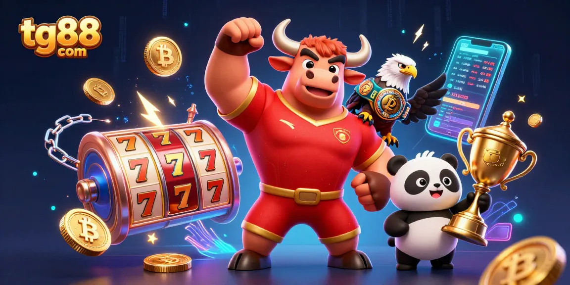 Engage with tg88 com's thrilling casino experience featuring vibrant characters celebrating victory.